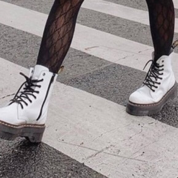 Platform JADON Dr Martens white women's US size 9 -10 Men's US 8 - Picture 7 of 14